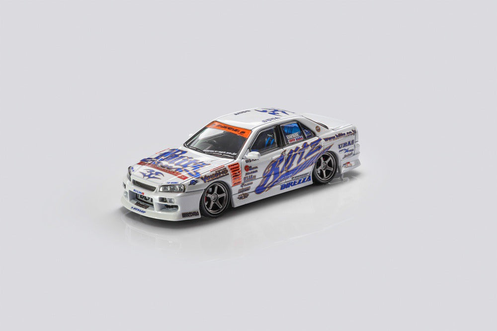 Mortal 1:64 SKYLINE ER34 Drift car version BLITZ D1 2005