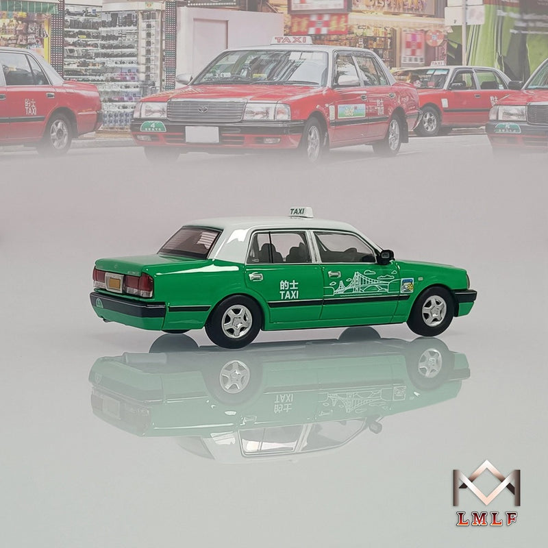 LMLF 1:64 Toyota Crown Hong Kong Taxi Classic Miniature Hobby Diecast Toys Car Models Collection Christmas Gifts