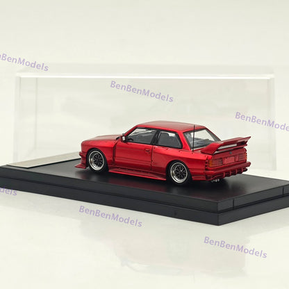 1:64 SW BMW M3 E30 LTO Coupe Widebody Sport Model Diecast Metal Car Collection