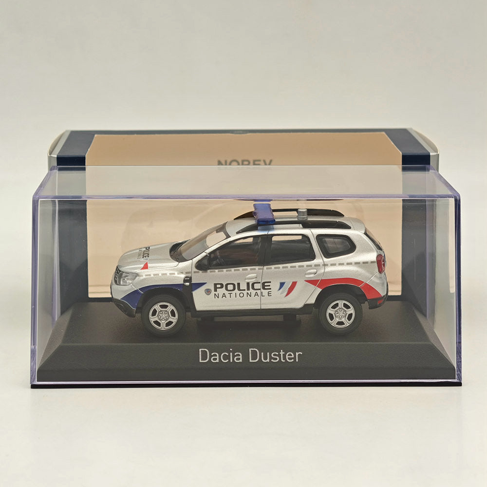 Modèle réduit de voiture moulée sous pression Norev Dacia Duster Police Nationale 2021, modèle limité, couleur argent, 1/43 