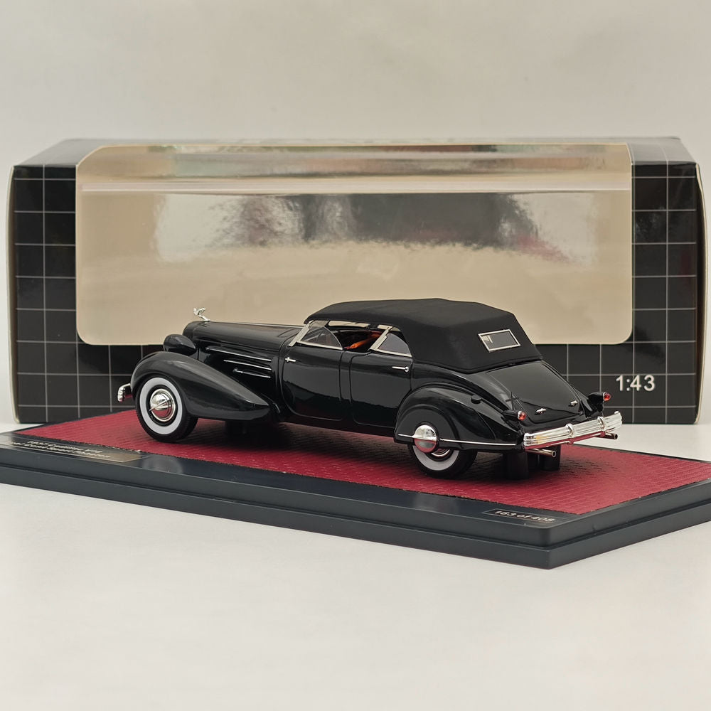 MATRIX-MODELS 1/43 Cadillac V16 Dual Cowl Sport Phaeton 1937 Résine noire/fermée 