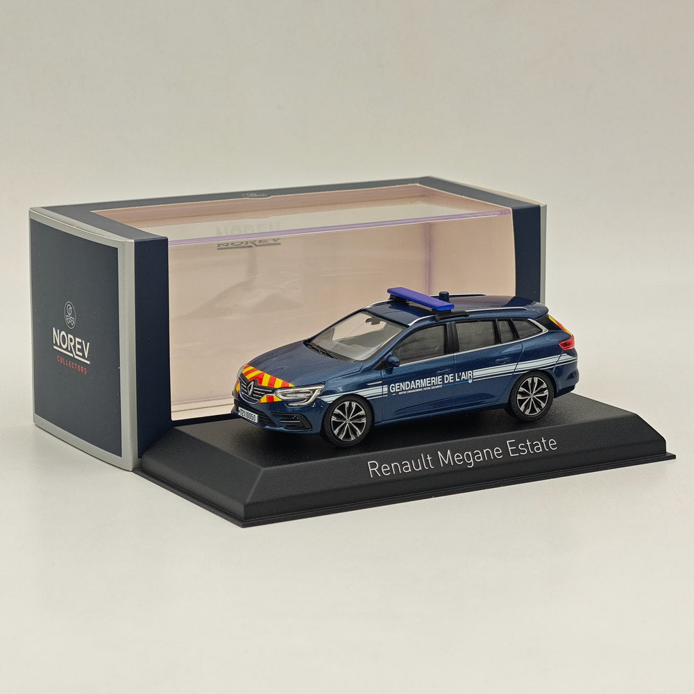1/43 Norev Renault Megane Estate GENDARMERIE DE L'AIR 2022 Blue Diecast Model