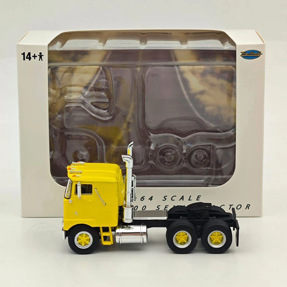 Top Self Replicas 1:64 Scale F700 Semi Tractor Trucks Yellow Diecast Sleeper Model Car