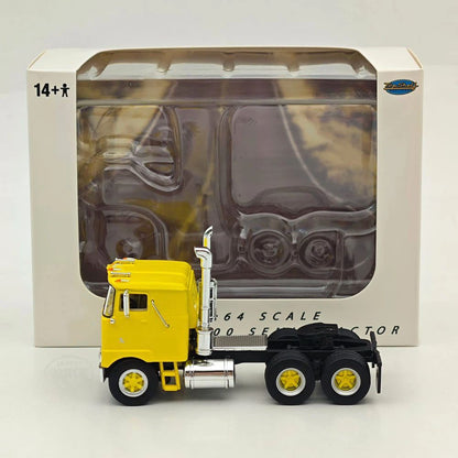 Top Self Replicas 1:64 Scale F700 Semi Tractor Trucks Yellow Diecast Sleeper Model Car