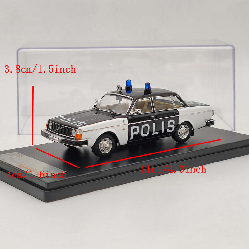 Premium X 1:43 Volvo 244 1978 Swedish Police Black PRD294 Diecast Models Car Toys Gift