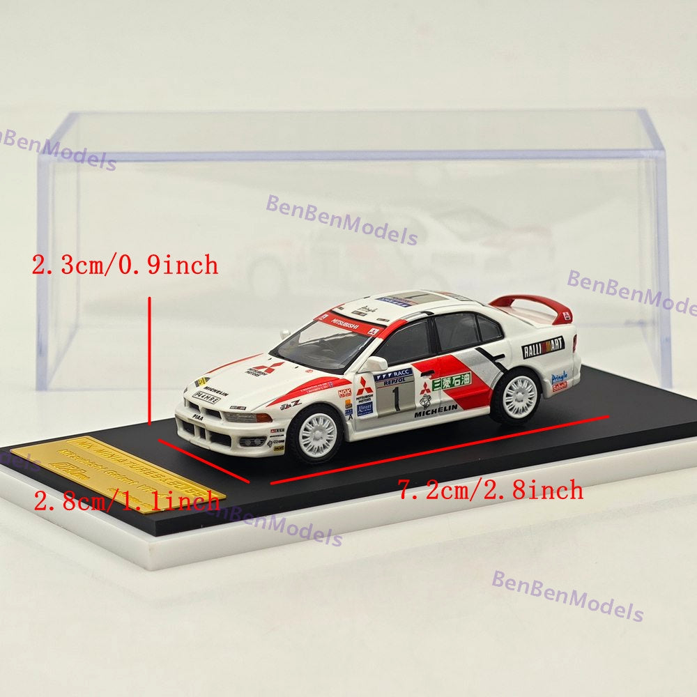 1/64 MK Miniatures Mitsubishi Galant VR-4 White #1 APA xpo Diecast Metal Car