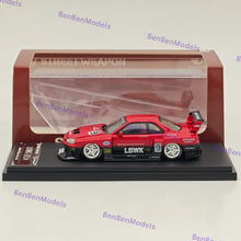 1:64 Street Weapon SW LBWK GTR ER34 #9 Red Open Version Die-casting Model Car