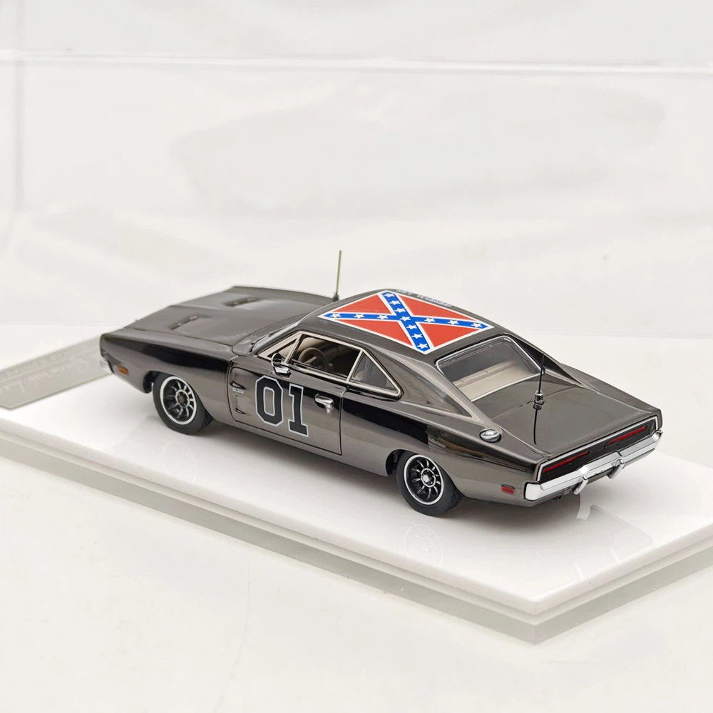 Limited Chrome Silver-Gray 1:64 General Lee Charger Mini Forge Diecast Model Car