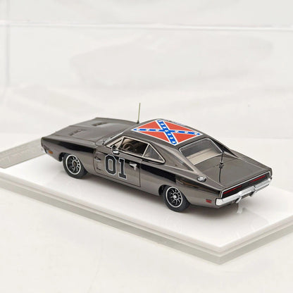 Limited Chrome Silver-Gray 1:64 General Lee Charger Mini Forge Diecast Model Car