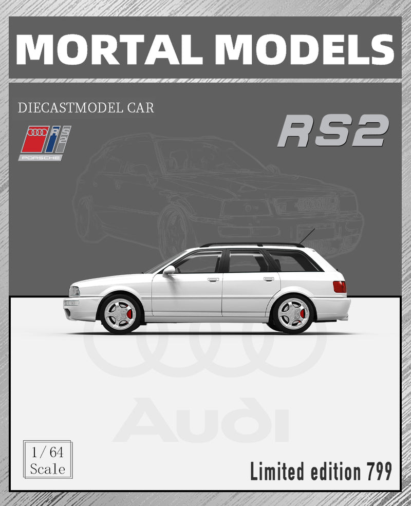 Pre-sale Mortal 1:64 Audi Rs2 Avant Station Wagon Miniature Diecast Toys Car Models Hobby Collection Gifts