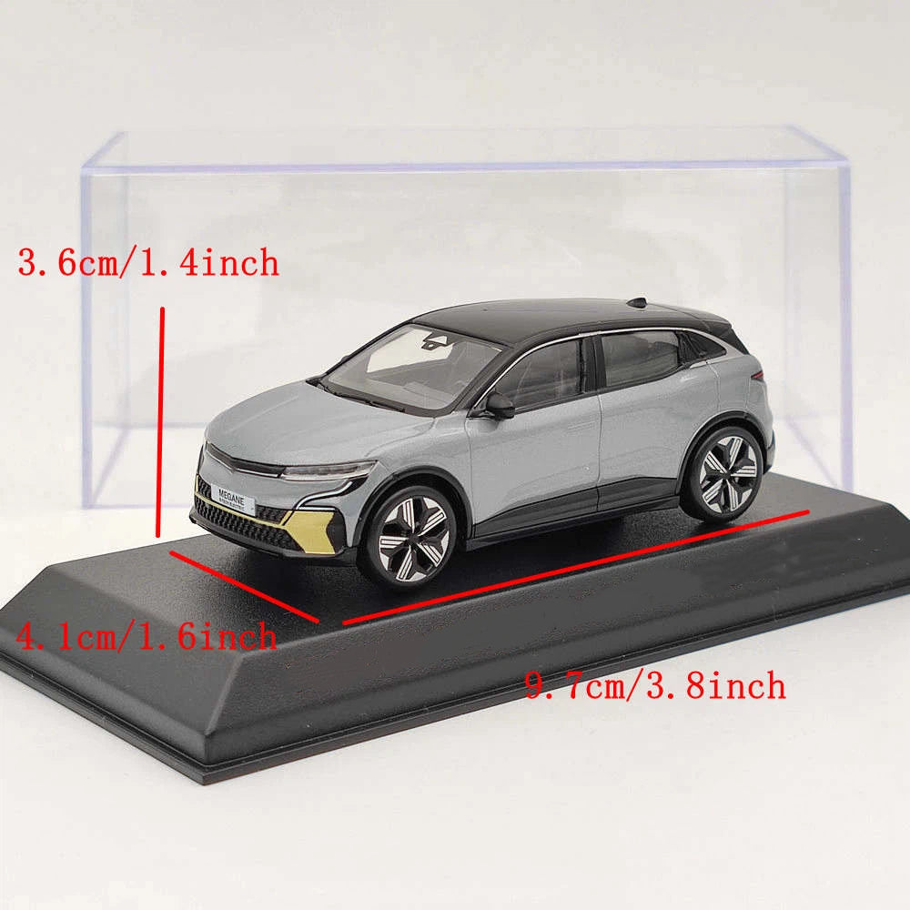 Norev 1/43 Megane E-Tech 100% Electric Gray Diecast Model Car Limited Collection