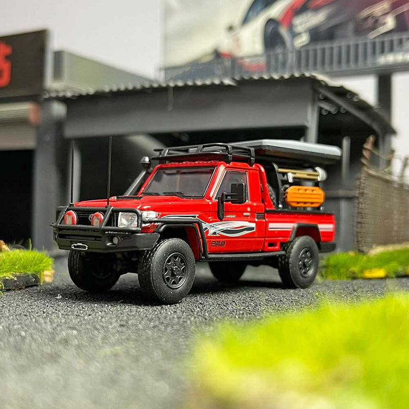 Autobots Models 1/64 TOYOTA LAND CRUISER LC79 Australian Style Modified Time Travel Edition Collection Diecast Toys Car Miniature Hobby Gifts