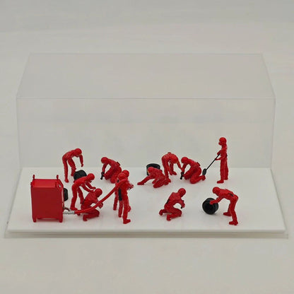 1/43 Scale F1 Pit Crew Resin Figures 12pcs Set for Racing Car Model Diorama