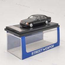 Street Weapon 1:64 Benz W140 S600 Black Limited 499 Diecast Model Car Collection