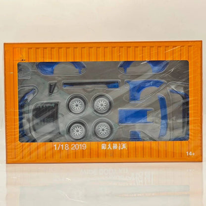 DM 1/18 2019 GT Blue RHD with Widebodykit Pack Diecast Model Car Miniature