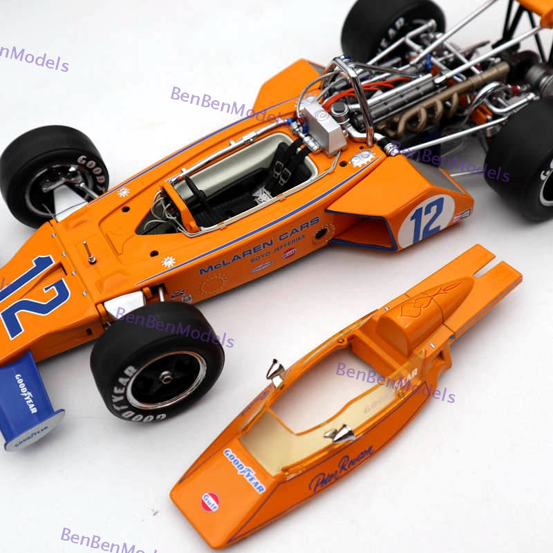 1:18 Replicarz 1972 Indianapolis 500 Peter Revson #12 R184826 Diecast Orange