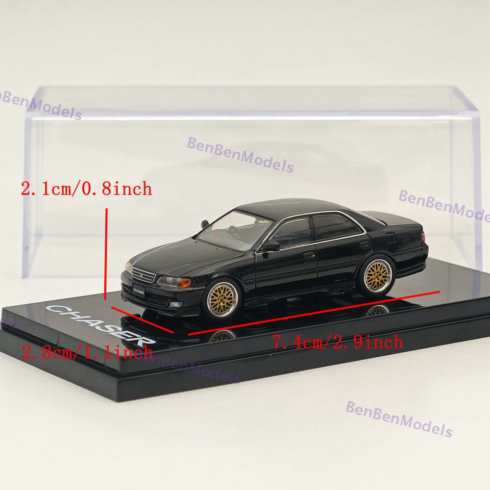 Hobby Japan 1/64 Toyota CHASER TOURER V (JZX100) 1998 JDM STYLE Black HJ644072BK