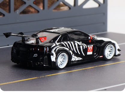 Decode 1:64 35gr-rr Bone Dragon Painting Gtr35 Alloy Diecast Car Model Collection Gifts
