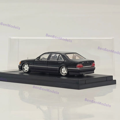 SW 1:64 S600 W140 Electroplated Wheel Hub Black/Grey Diecast Model