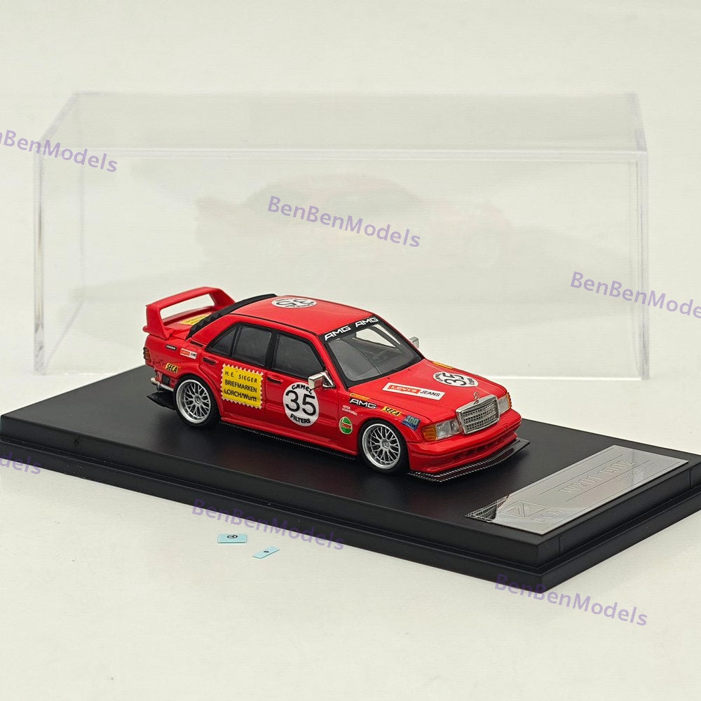 1/64 DCM 190E W201 #35 Red Pig Modified Diecast Metal Car Limited