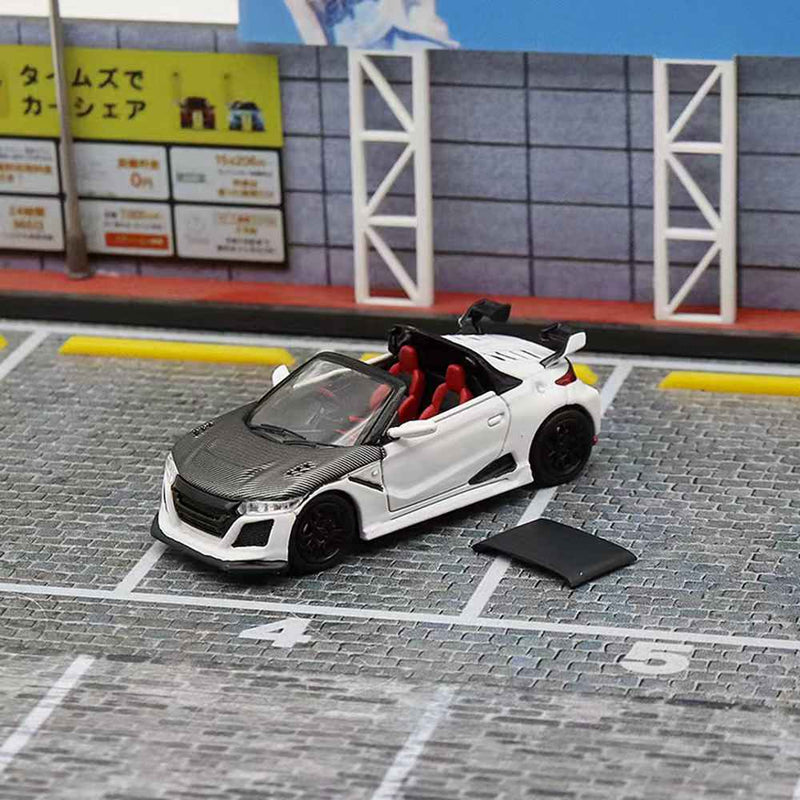 Mortal 1:64 Honda S660 Mugen Convertible with top cover Diecast Toys Car Models Collection Gifts Limited Edition