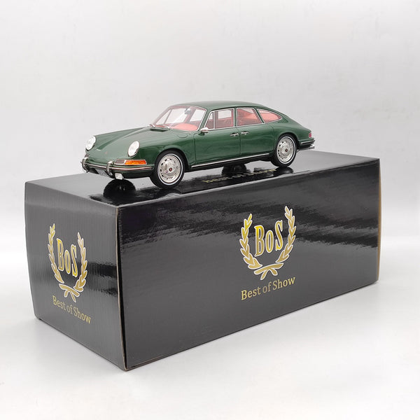 BOS 1/18 1967 Porsche 911 Troutman 4 Turer Green BOS060 Resin Model Car Limited