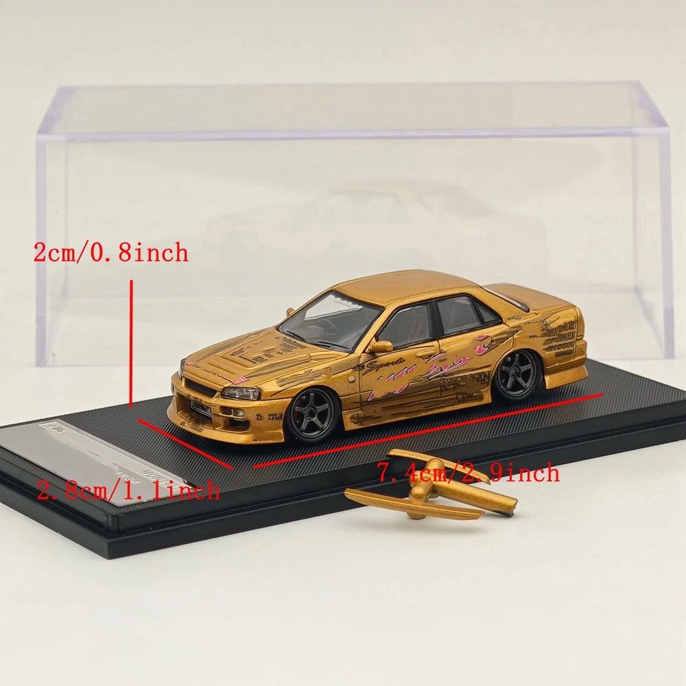 MORTAL 1:64 BLITZ D1 SKYLINE ER34 URAS K5-660R MODEL-J STYLE Drift Car Edition Miniature Diecast Toys Car Models Hobby Collection Gifts