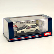 Hobby Japan 1/64 Honda CIVIC (EG6) JDM Style Customized Version With Engine Display Model White HJ642017AW Diecast Models Car Collection(Ships from the United States)