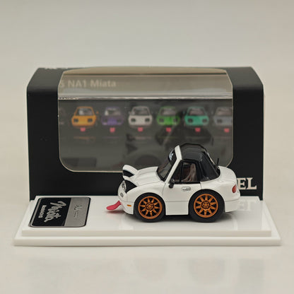 MJ 1:64 Miniature Mazda mx5 Q miata na Resin Car Models Toys Hobby Collection Gifts Limited Edition