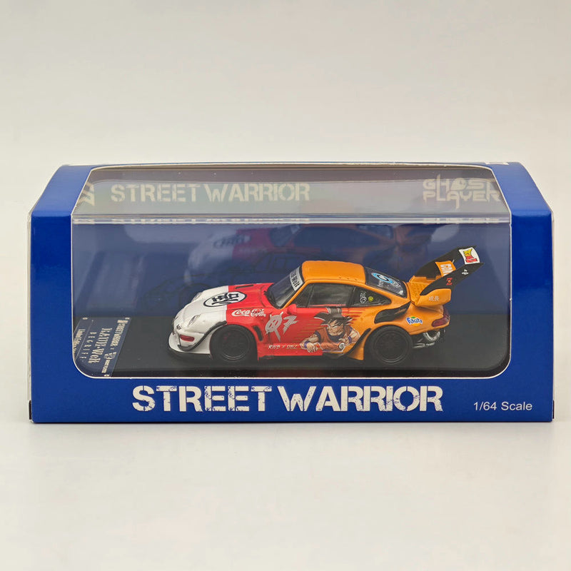 Street WARRIOR SW 1:64 Dragon Ball RWB 993 911 Racing Sports Pink Model Diecast Metal Car Collection