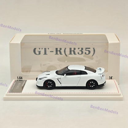 1/64 FH Skyline GTR R35 Racing Sports White Diecast Model Car Limited
