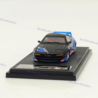 Rhino Model RM 1/64 850CSi E31 Black Blue Widebody Sports Model Diecast Model Car Limited Collection