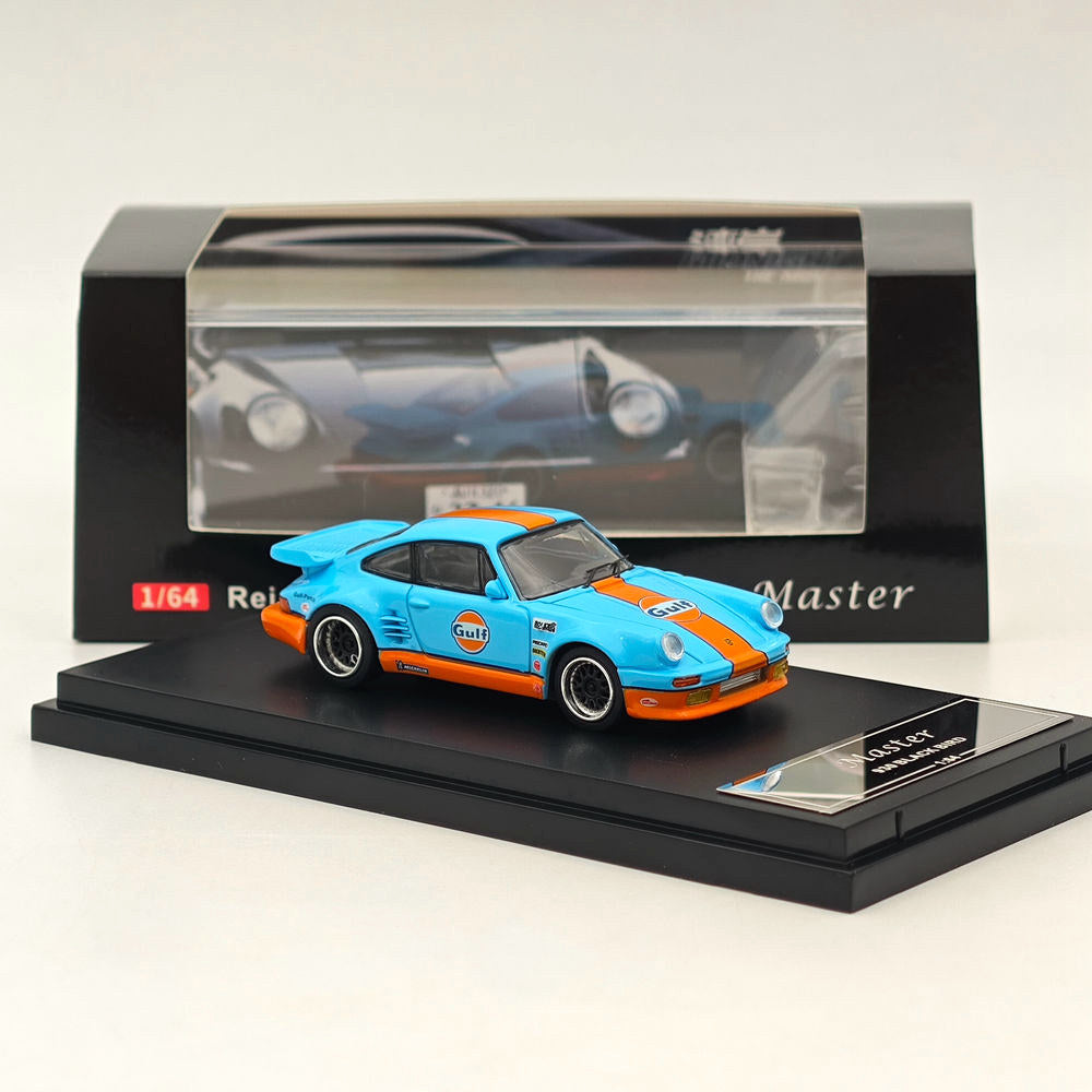 Master 1:64 Porsche 930 911 Turbo Black Bird Gulf Diecast Toys Modèles de voitures Collection Cadeaux Édition limitée 