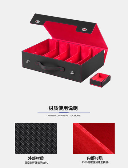 3900+ Cards PU Leather POKEMON TCG CCG Deck Box with Handle & Magnetic Closure