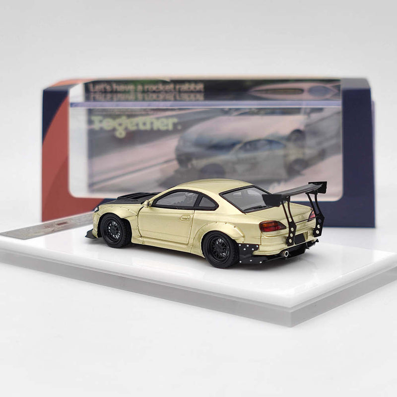 1/64 Wildfire Nissan Silvia S15 Rocket Bunny Car Gold High Quality Resin Model Toys Gift
