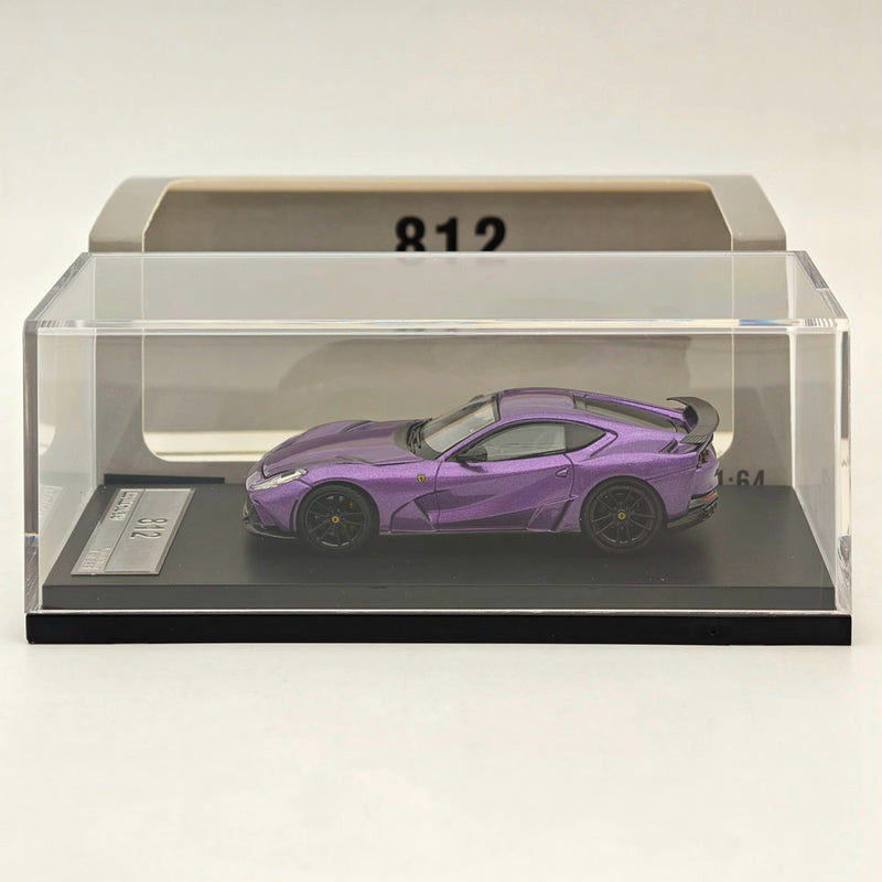 Little Toys 1/64 Ferrari 812 V12 Novitec Alloy Models Car Collection Purple