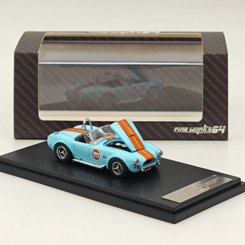 Fine works 1/64 Ford Shelby Cobra 427 Gulf Power Cap Alloy Diecast Models Car