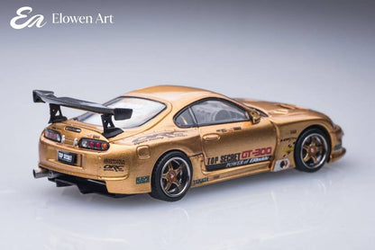 Pre order Elowen Art 1/64 topSecret A80 Supra MK4 GT300 Openable lid Diecast Model Car Limited Collection
