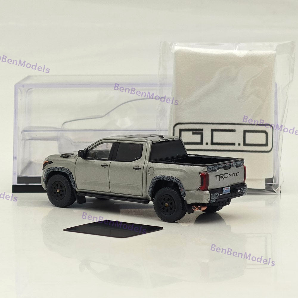 GCD 1/64 Tundra TRD Pro Pickup Truck Silver with accessories KS-064-562 Diecast Model Car Limited Collection