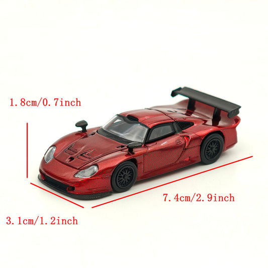 Transcend model TSD 1:64 911 GT1 24h LeMans 1997 Carbon Fiber Opening Hood Diecast Model Car Limited Collection
