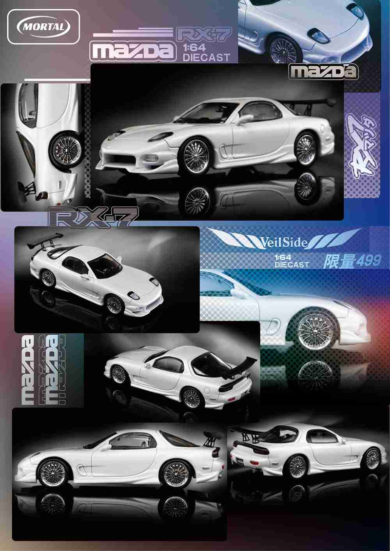 Mortal 1:64 Mazda RX7 Veilside Miniature Hobby Diecast Toys Car Models Collection Gifts