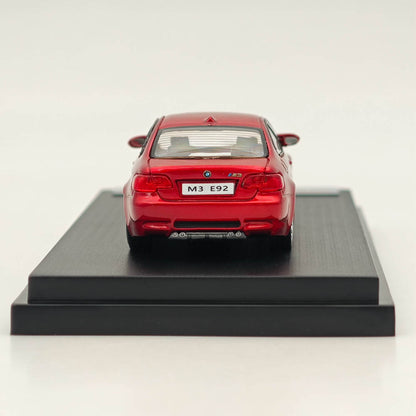 Modèle réduit de voiture moulée sous pression BMW E92 M3 rouge métallisé, édition limitée, 1/64 