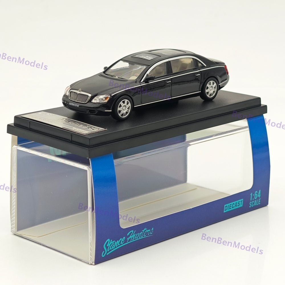 1/64 SH Mercedes Benz Maybach 62 Black Diecast Model Car Limited Collection