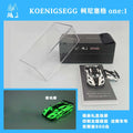 MJ 1:64 Koenigsegg one1 Gulf/Noctilucent Diecast Toys Car Models Miniature Hobby Collection Gifts