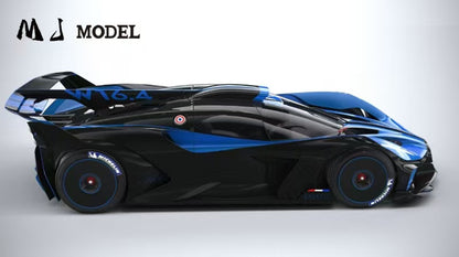 MJ 1/64 Bugatti bolide Carbon Fiber Trim Miniature Diecast Toys Car Models Collection Gifts Limited Edition