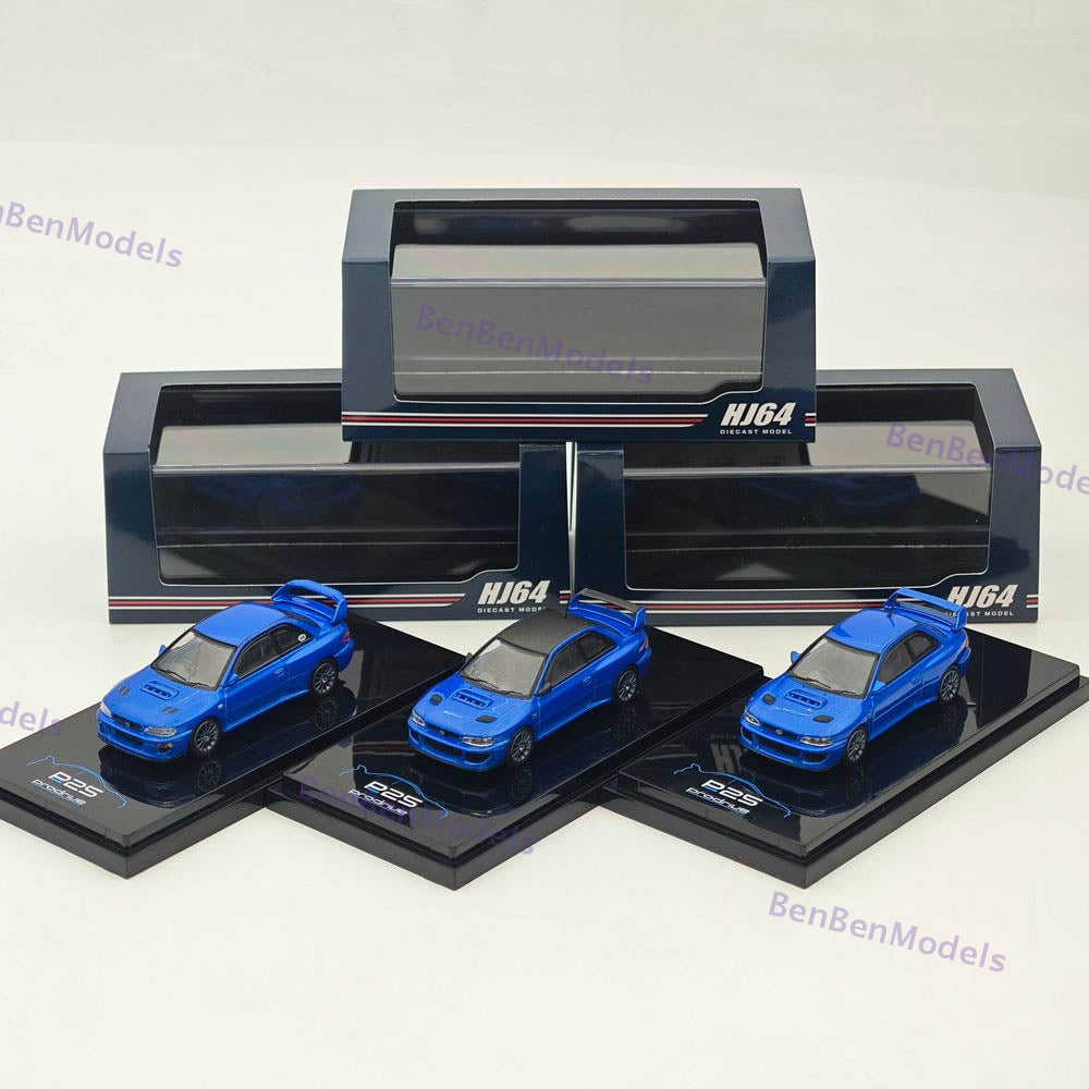 1/64 Hobby Japan Prodrive P25 2023 Impreza 22B Blue Diecast Metal Car
