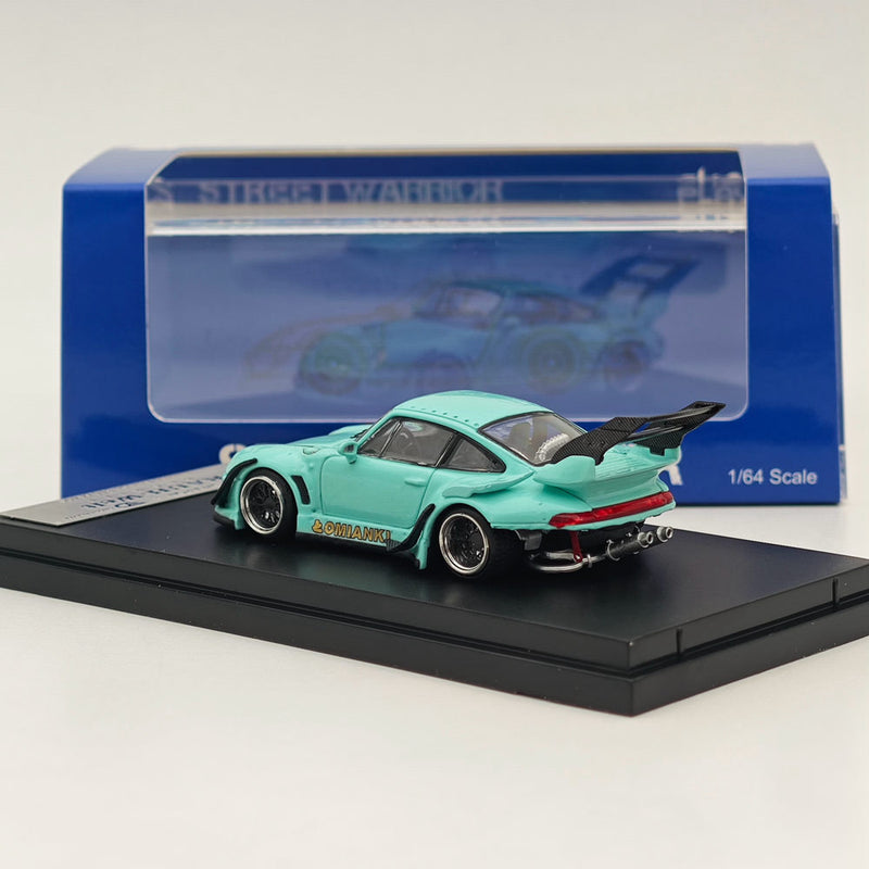 1:64 SW Green Luminous RWB 993 Tomianki Racing Sports Classic Model Diecast