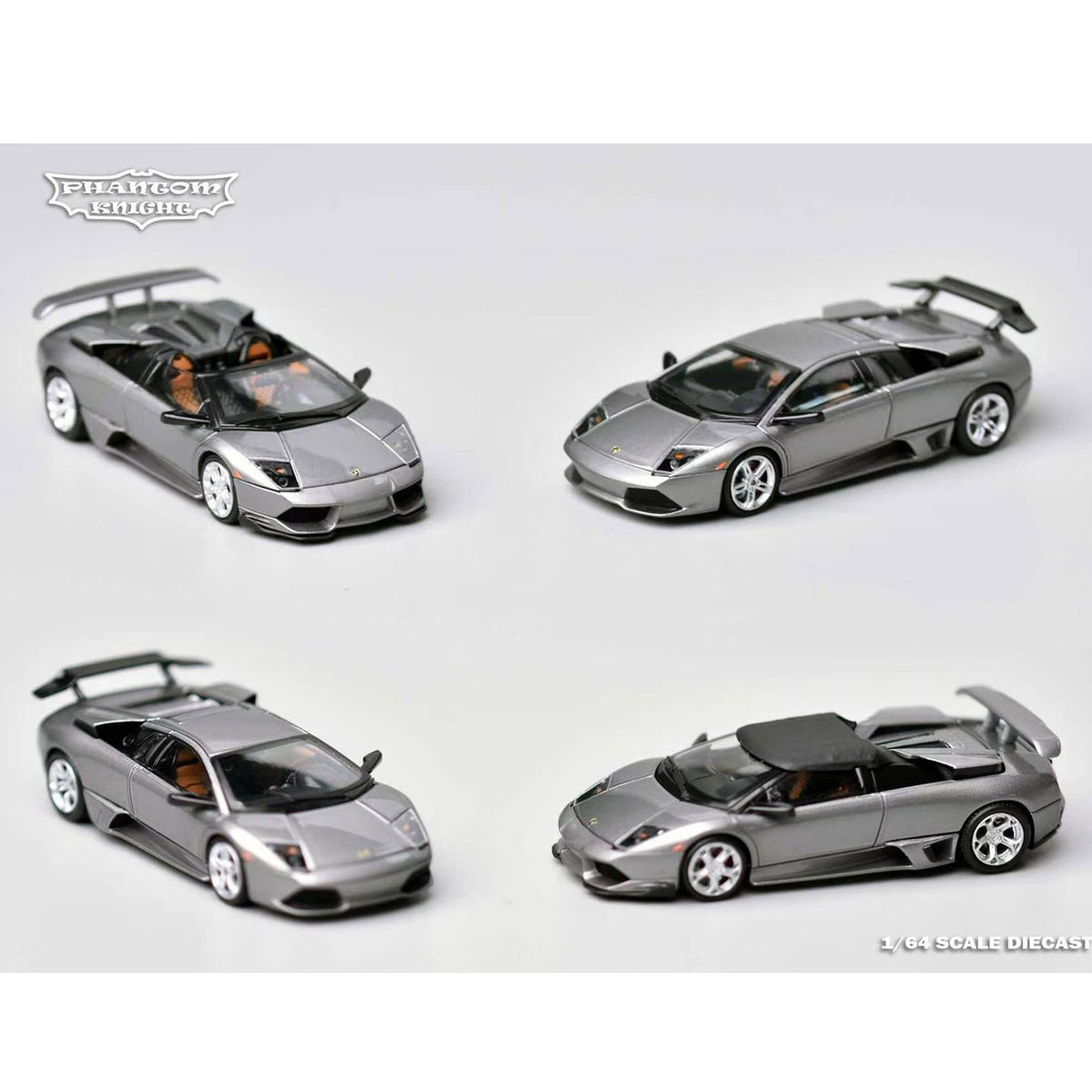 Phantom Knight PK Murciélago LP640 Bat Chengdu Auto Show 1:64 Alloy Open Cover Car Model Gifts