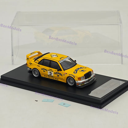 1/64 DCM 190E W201 #3 Camel Yellow Modified Diecast Metal Car
