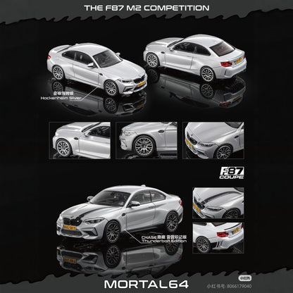 Mortal 1:64 F87 M2 Competition Simulation Alloy Model Car Collection Ornaments